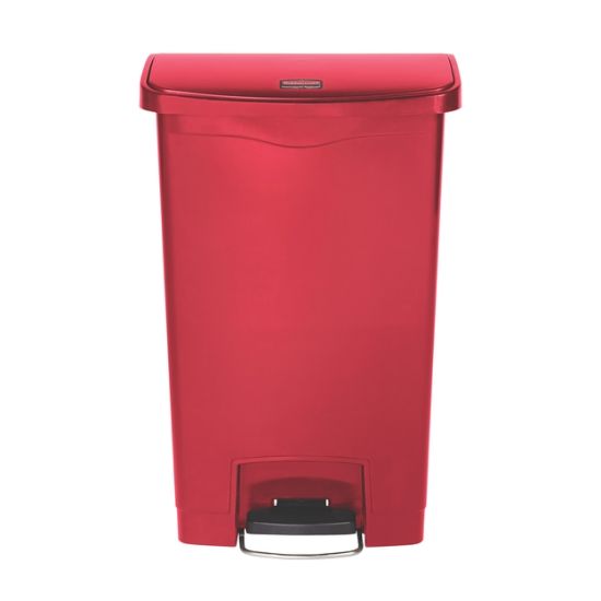 Rubbermaid Slim Step On Resin Front Pedal 50l - Red
