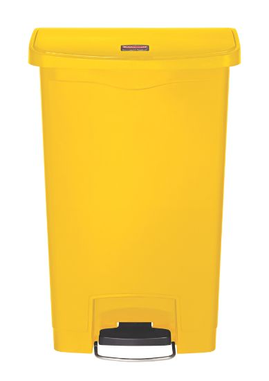 Rubbermaid Slim Step On Resin Front Pedal 50l - Yellow
