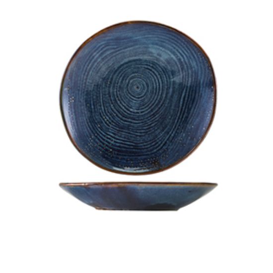 Terra Porcelain Aqua Blue Organic Coupe Bowl 26.5cm (6)
