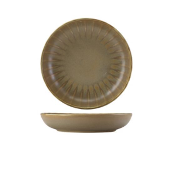 Terra Porcelain Matt Grey Scalloped Coupe Bowl 22.8cm (6)