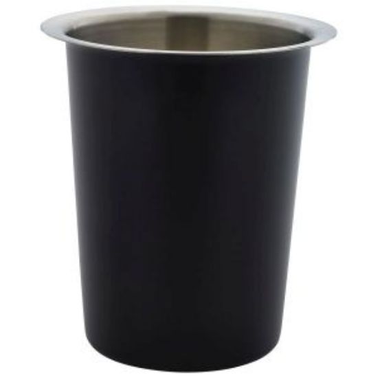 Genware Stainless Steel Black Cutlery Cylinder
