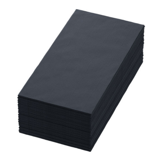 Duni Tissue Napkin 40cm 8 Fold 3ply Black (Case Of 1250)