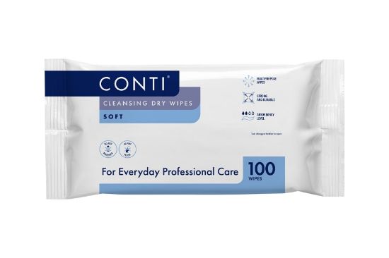 Conti Soft Large Dry Patient Wipes 100 Pack 28x32cm (100)