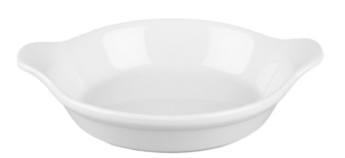 CASE OF 6 MINI ROUND EARED DISH 6.3oz WHITE