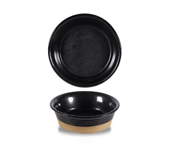 Igneous Black Large Pie Dish 19.3oz 55cl 6.25" 16cm (Case of 6)