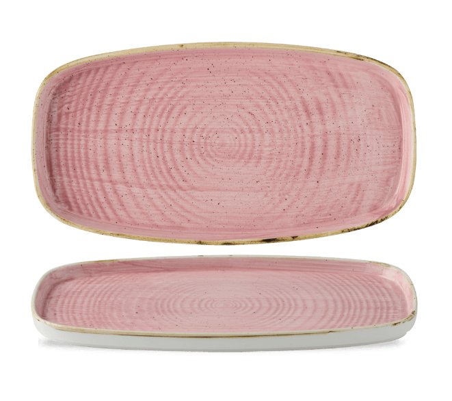 CASE OF STONECAST CHEFS OBLONG PLATE NO.4 7.3" (6) PETAL PINK