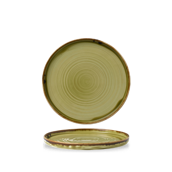 Harvest Green Walled Plate 8.67" (Case Of 6)