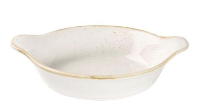 CHURCHILL STONECAST BARLEY WHITE ROUND DISH 30CL (12)