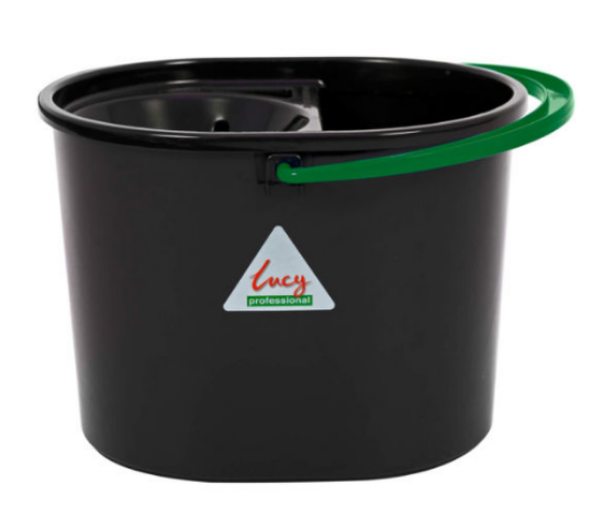 Oval Recycled Bucket Black With Green Colour Coding