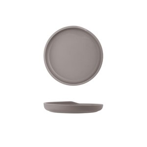 SAND BROWN COPENHAGEN ROUND MELAMINE PLATE 17CM (6)
