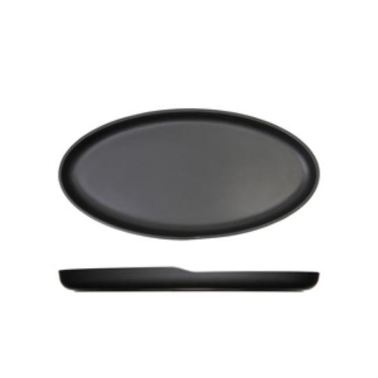 Black Copenhagen Oval Melamine Dish 40 X 20cm