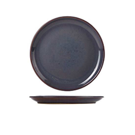 Terra Stoneware Rustic Blue Coupe Plate 19cm (6)