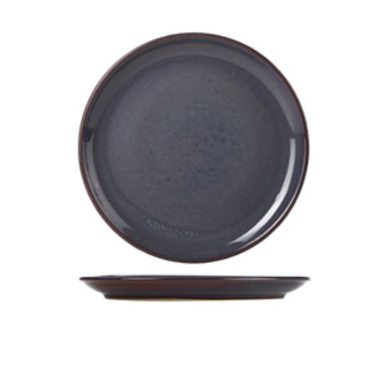 Terra Stoneware Rustic Blue Coupe Plate 24cm (6)