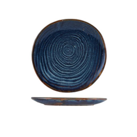 Terra Porcelain Aqua Blue Organic Plate 21cm (6)