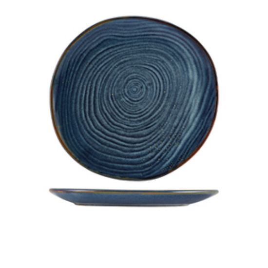 Terra Porcelain Aqua Blue Organic Plate 28.5cm (6)