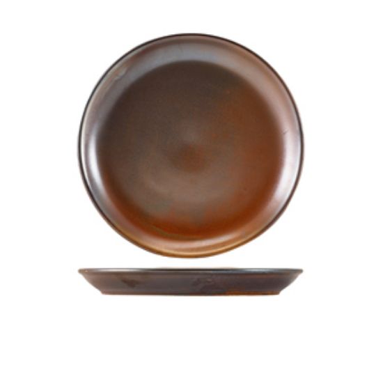 Terra Porcelain Rustic Copper Coupe Plate 24cm (6)