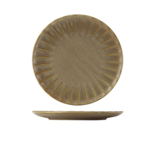 Terra Porcelain Matt Grey Scalloped Coupe Plate 26cm (6)