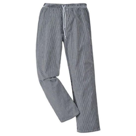 Bromley Chefs Trousers Black/White Check Size 4XL