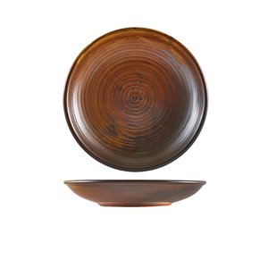 TERRA PORCELAIN RUSTIC COPPER DEEP COUPE PLATE 21CM (6)