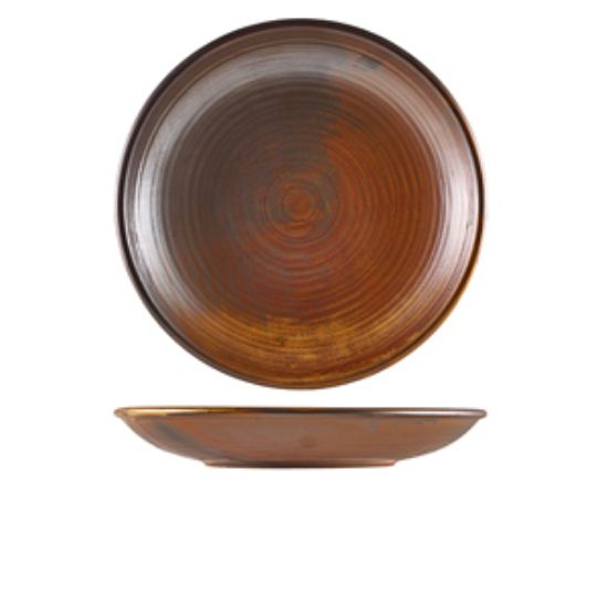 Terra Porcelain Rustic Copper Deep Coupe Plate 28cm (3)