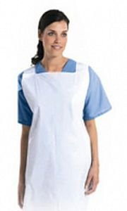 DISPOSABLE APRONS 69CM X 102CM FLAT PACKED WHITE 8MU (100)