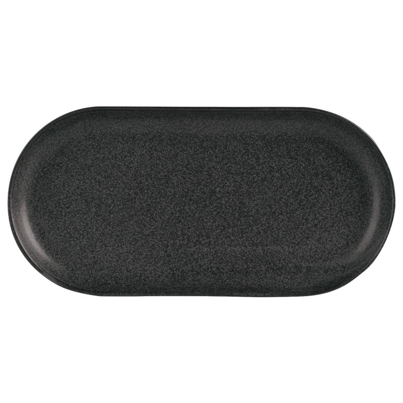 Seasons Graphite Narrow Oval Plate 32x20cm (Case Of 6)