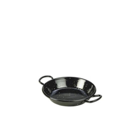Black Enamel Miniature Paella Pan 12cm (6)