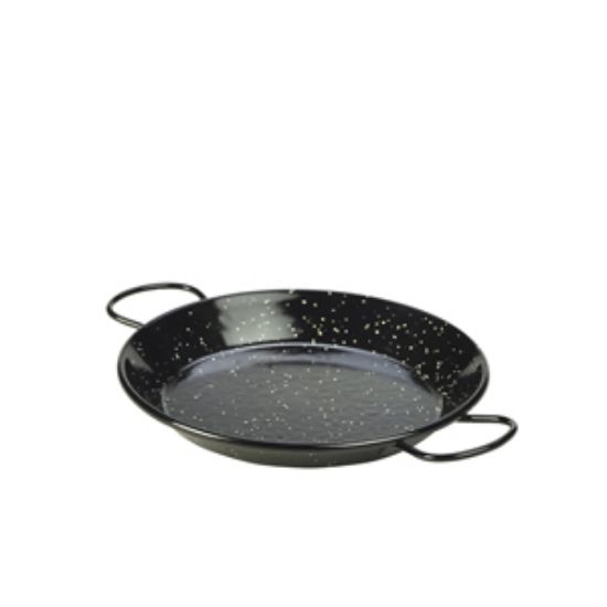 Black Enamel Paella Pan 20cm (6)