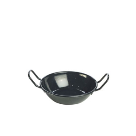 Black Enamel Dish 14cm (6)