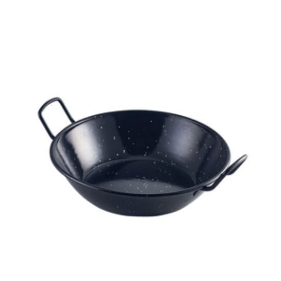 Black Enamel Dish 22cm (6)