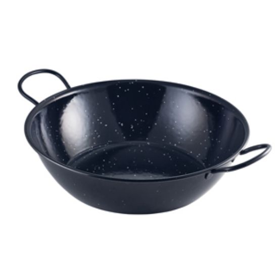 Black Enamel Dish 30cm (6)