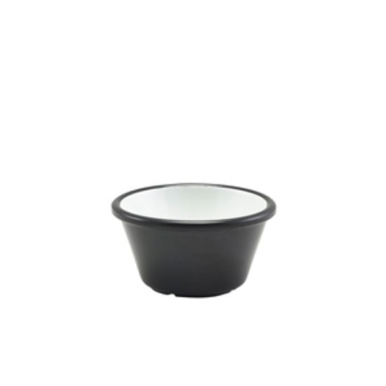 Two Tone Melamine Ramekin Black And White 59ml/2oz (24)
