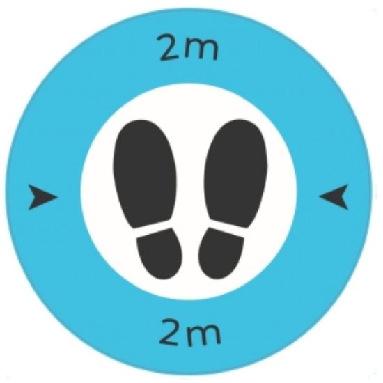 Safe Distance 2 Metre Floor Graphic (Pack Of 10)
