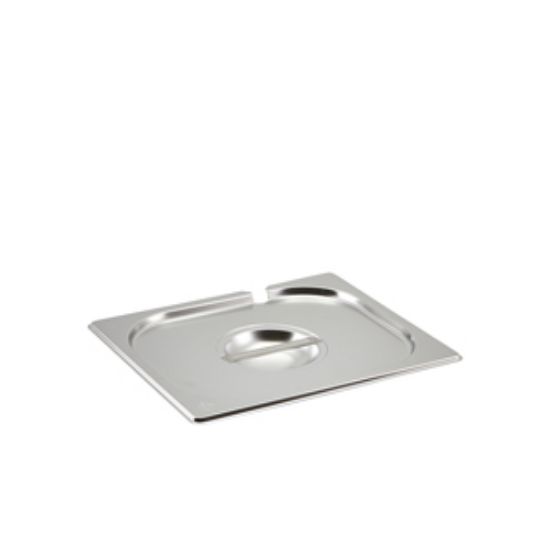 St/St Gastronorm Pan Notched Lid 1/2