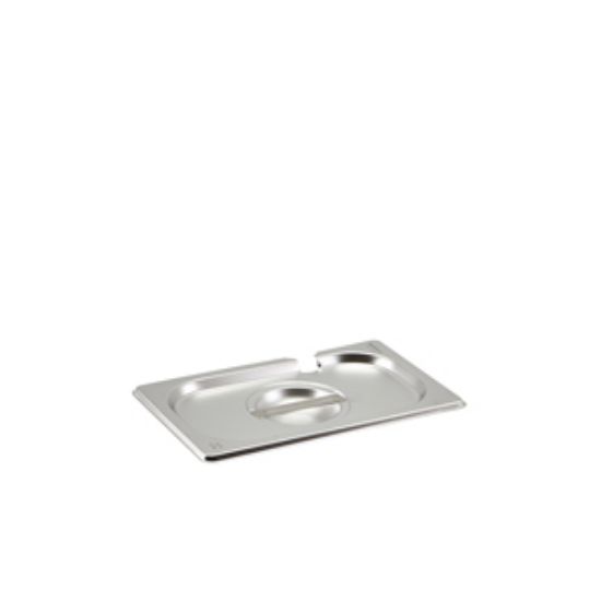 St/St Gastronorm Pan Notched Lid 1/4