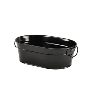 Galvanised Steel Serving Bucket Black 23 X 15 X 7cm (6)