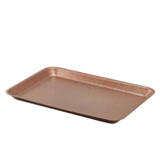 Galvanised Steel Tray 37x26.5x2cm Hammered Copper