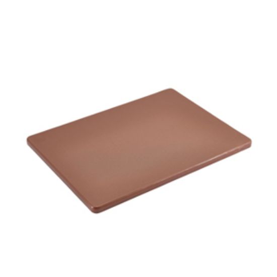Genware Brown High Density Chopping Board 18 X 12 X 0.5""