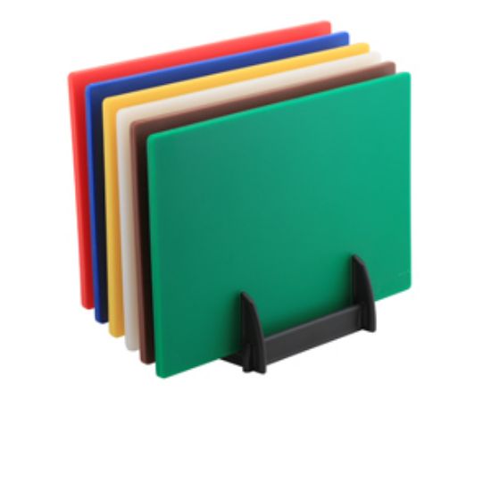 High Density Chopping Board And Rack Set 18 X 12 X 0.5""