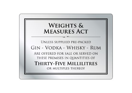Weights & Measures Act 35ml 210x148mm Brushed Silver