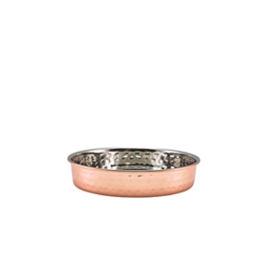 Genware Hammered Copper Plated Presentation Plate 15cm