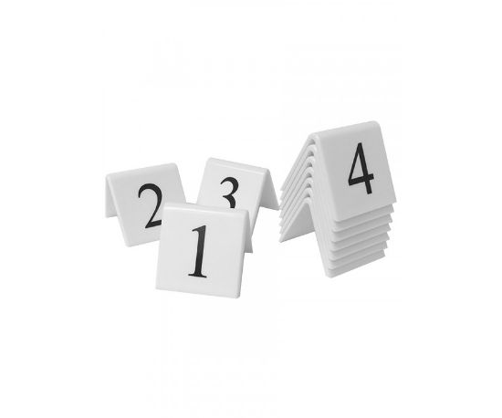 Black On White 50mm Table Numbers 11-20