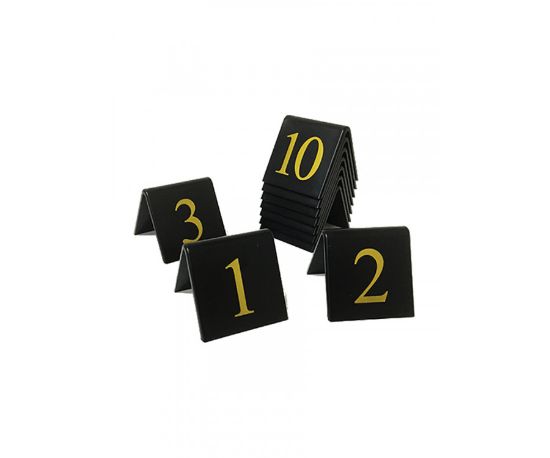 Gold On Black 50mm Table Numbers 21-30