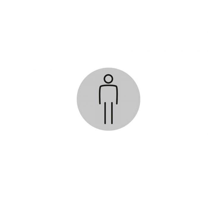 GENTS TOILET SYMBOL 150mm SILVER