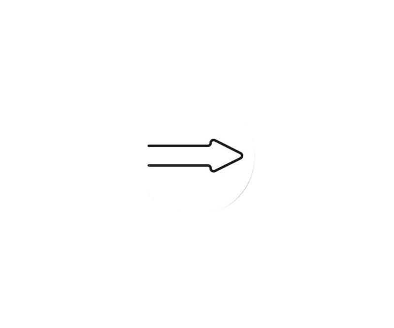 ARROW DIRECTION SYMBOL 150mm WHITE