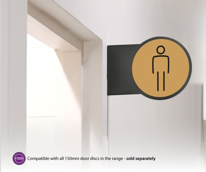 TWO DISC PROJECTING TOILET DOOR SIGN