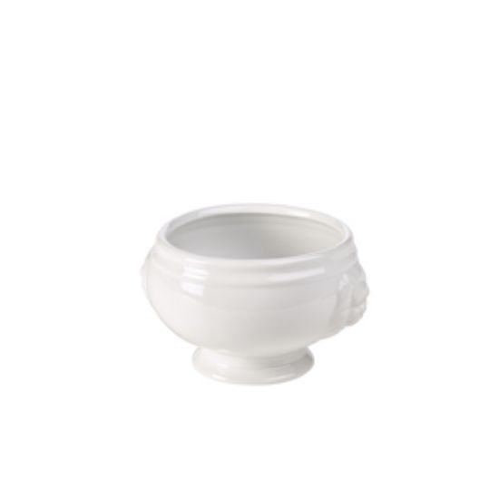 Genware Porcelain Lion Head Soup Bowl 40cl/14oz (6)