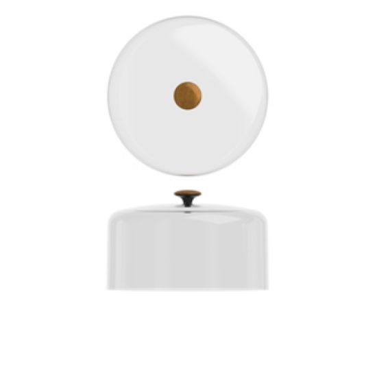 Clear Pc Dome Lid With Copper Handle 26.5 X 16.2cm