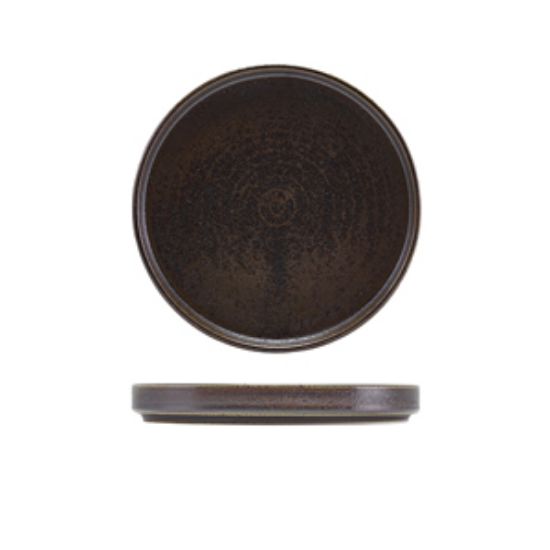 Terra Porcelain Black Low Presentation Plate 18cm (6)