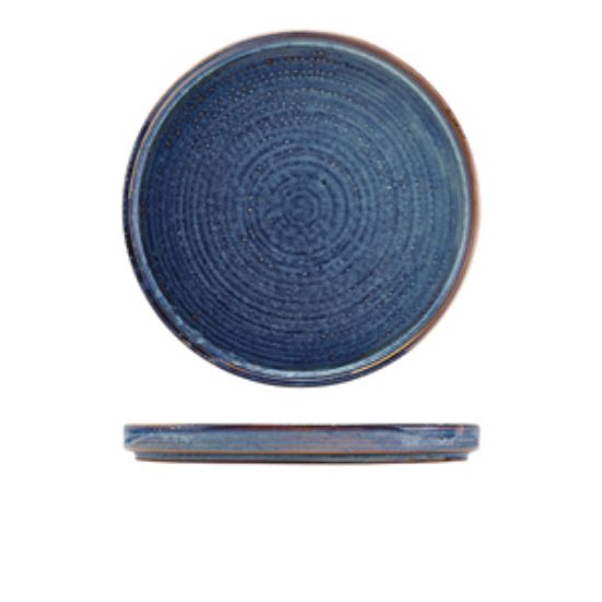 Terra Porcelain Aqua Blue Low Presentation Plate 25cm (6)